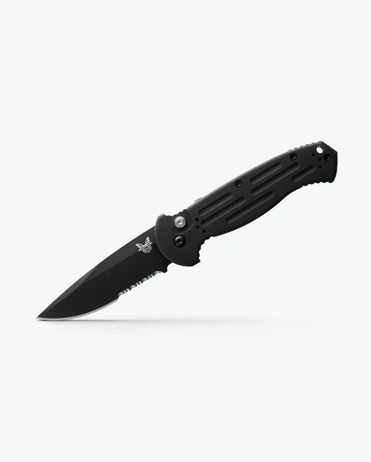 Benchmade AFO II Auto, Black Aluminum, 154CM Serrated (9051SBK)