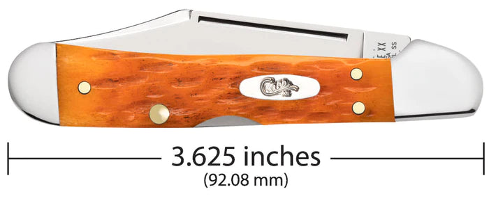 Load image into Gallery viewer, Case Persimmon Orange Bone Peach Seed Jig Mini CopperLock (26563)
