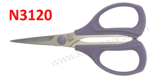 KAI 4 1/2" Micro Serrated Patchwork Scissors w/Blade Cap (N3120)