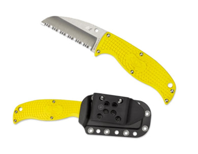 Spyderco Enuff™ Salt® Yellow Sheepfoot Serrated (FB31SYL)