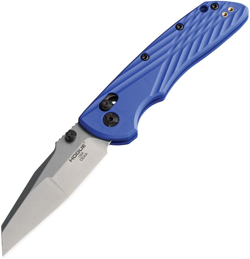Load image into Gallery viewer, Hogue Deka ABLE Lock CPM-MagnaCut Stonewash Wharncliffe Blue Polymer (HO24363)
