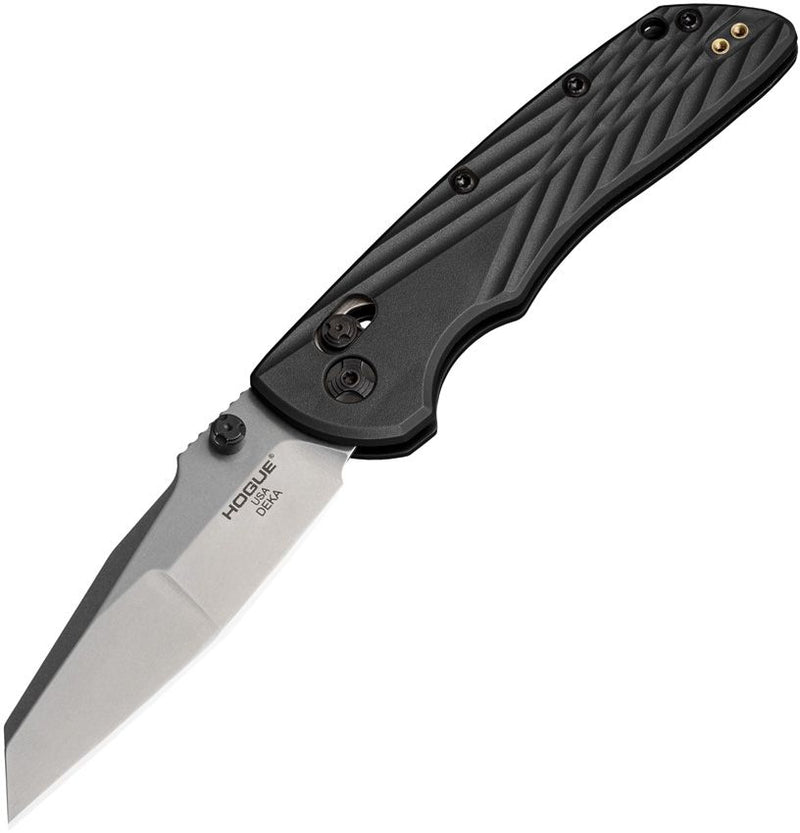 Load image into Gallery viewer, Hogue Deka ABLE Lock CPM-MagnaCut Black Wharncliffe Black Polymer (HO24369)

