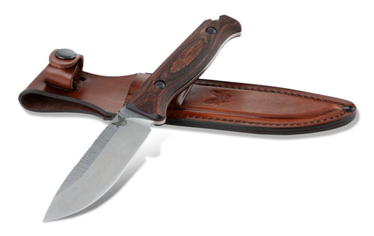 Benchmade Saddle Mountain Skinner Fixed Blade, Wood (15002)